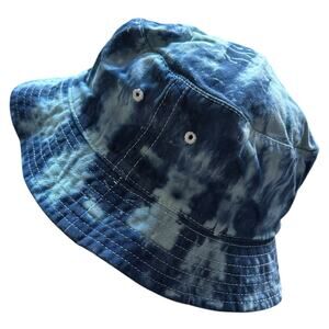 Brand New Tie Dye Blue Bucket Hat Beach Casual Vacation Packable Travel